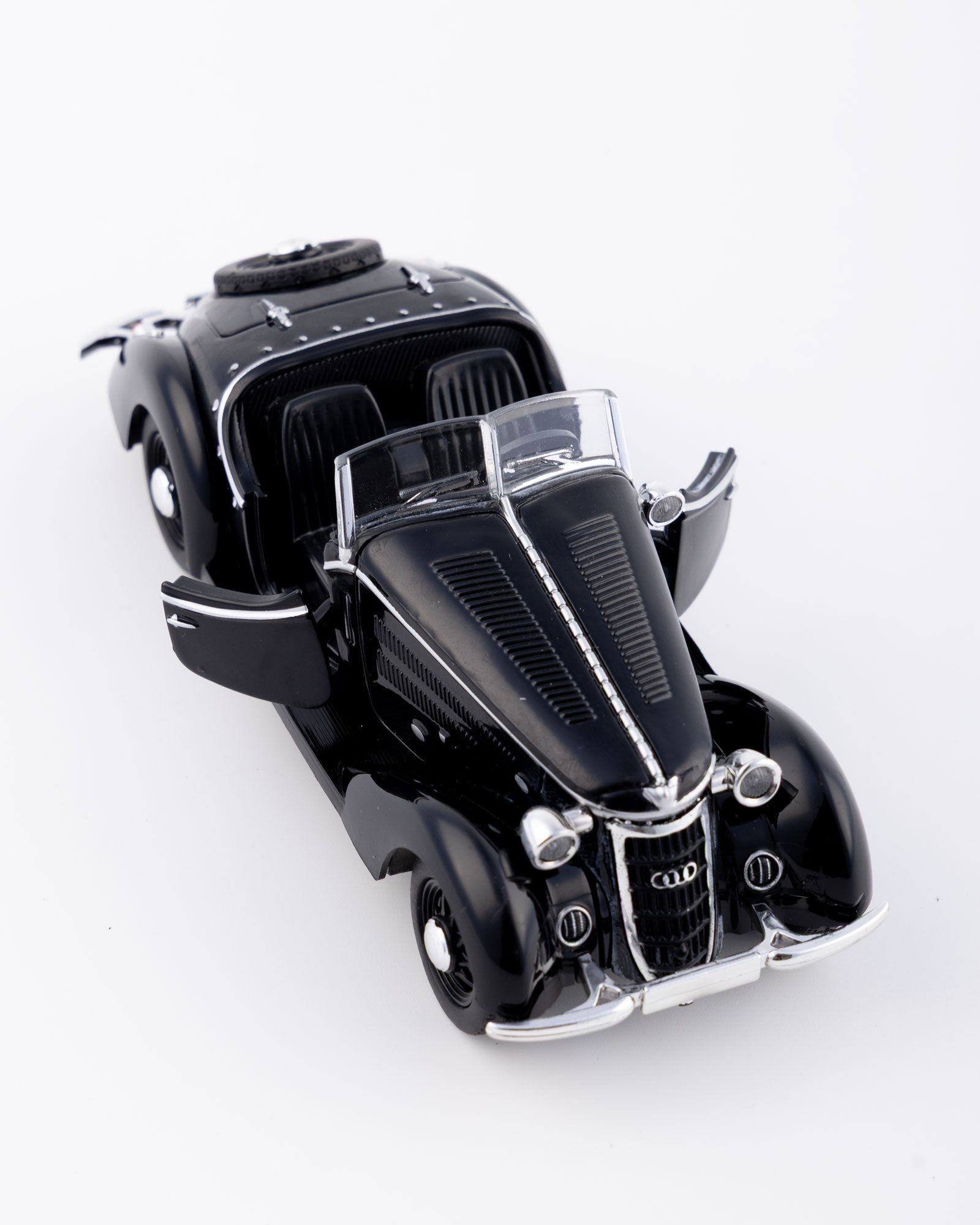 Audi 920 Cabriolet Classic Vintage Diecast Black Car 1:32 Scale - Ignition Prime