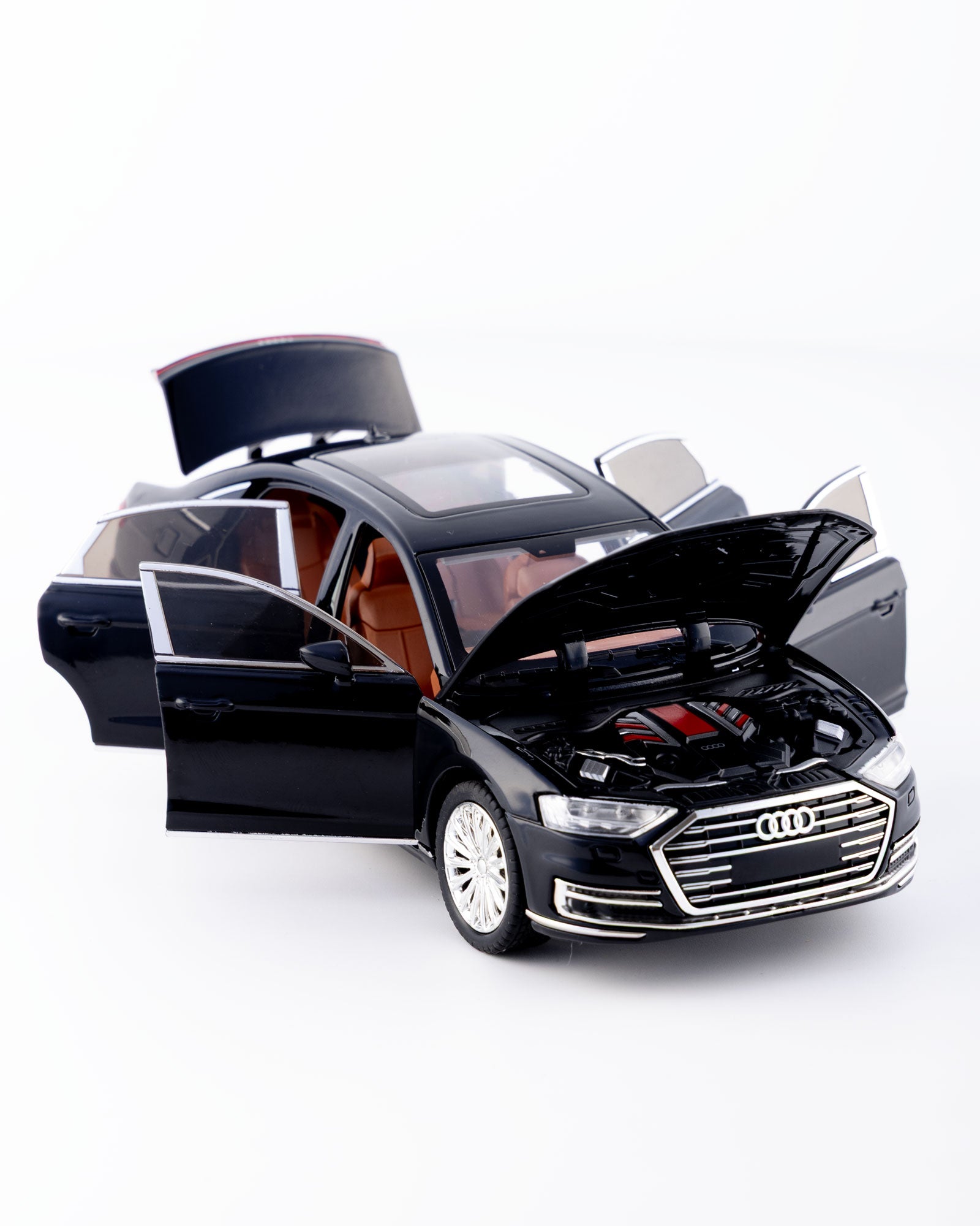 Audi A8 L Diecast Black Car 1:24 Scale - Ignition Prime