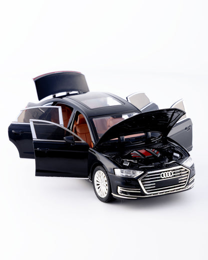 Audi A8 L Diecast Black Car 1:24 Scale - Ignition Prime