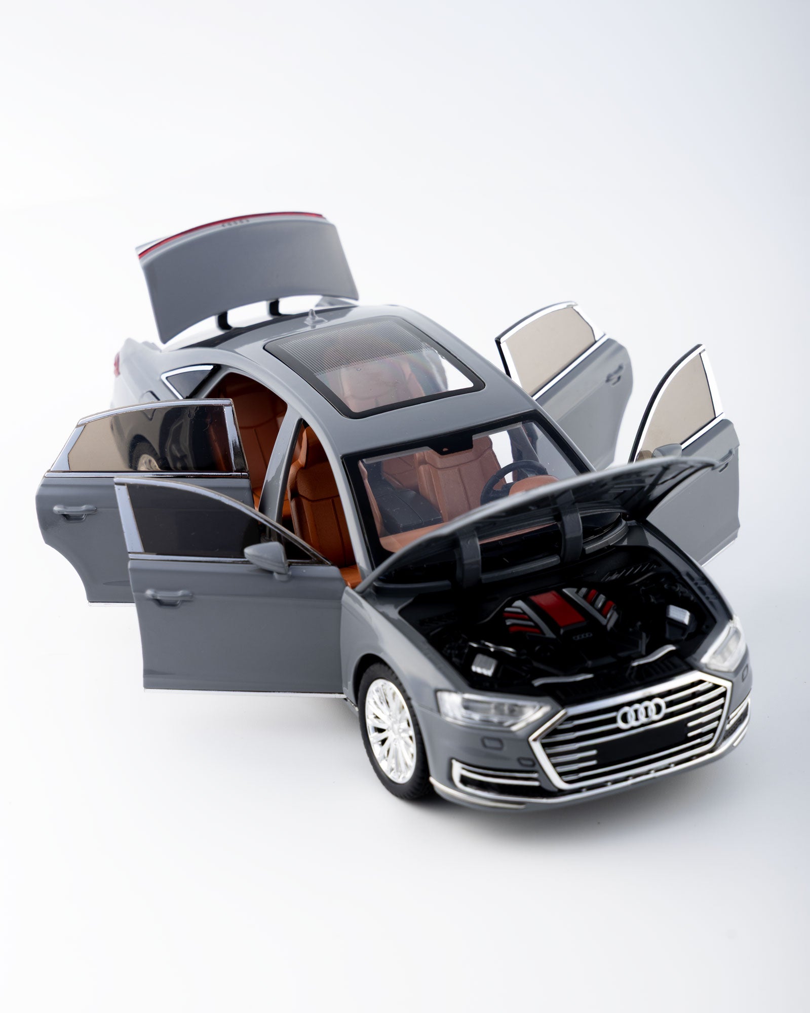 Audi A8 L Diecast Grey Car 1:24 Scale - Ignition Prime
