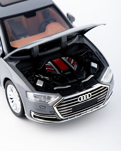 Audi A8 L Diecast Grey Car 1:24 Scale - Ignition Prime