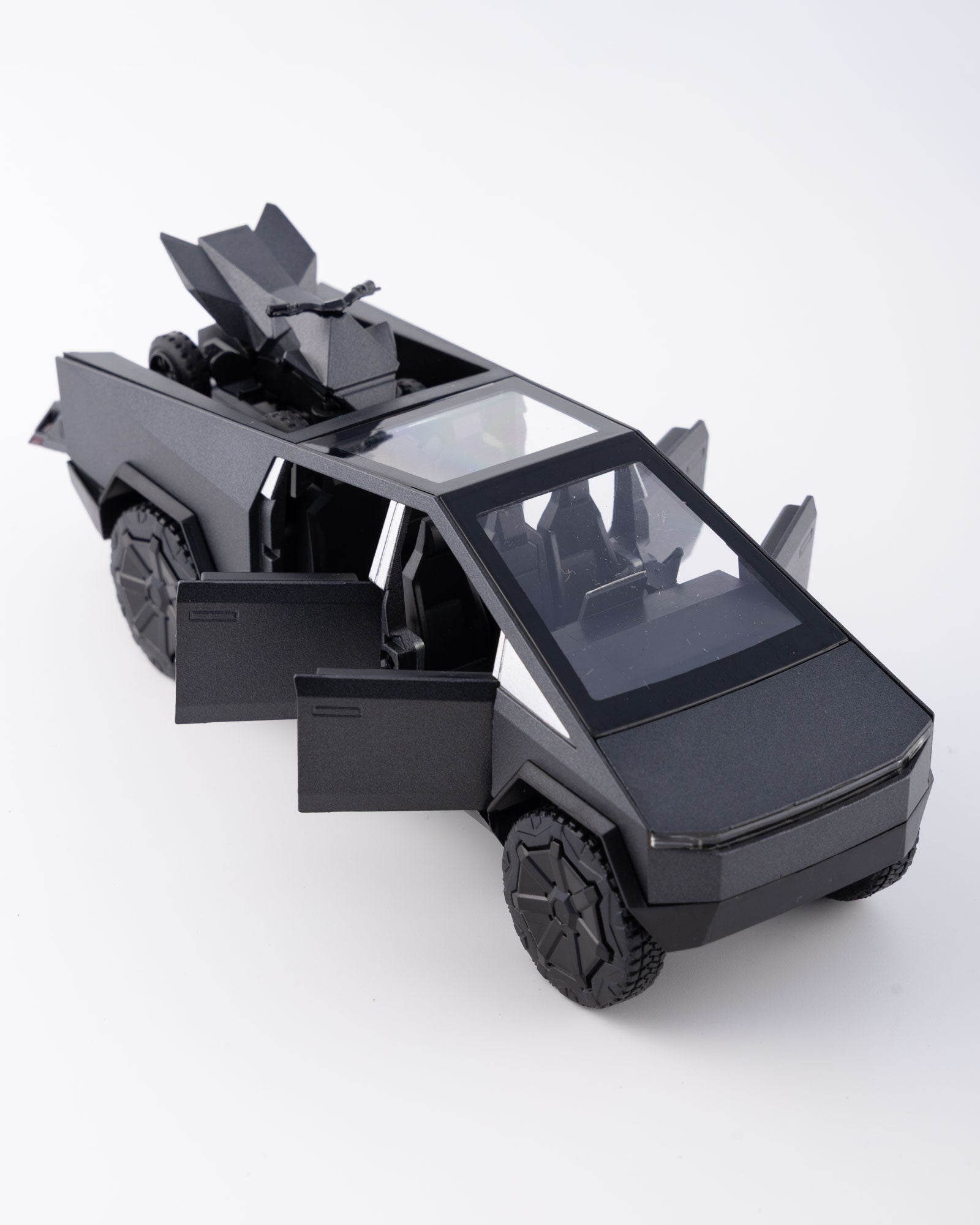 Tesla Cybertruck with Cyberquad Diecast Black Car 1:24 Scale - Ignition Prime