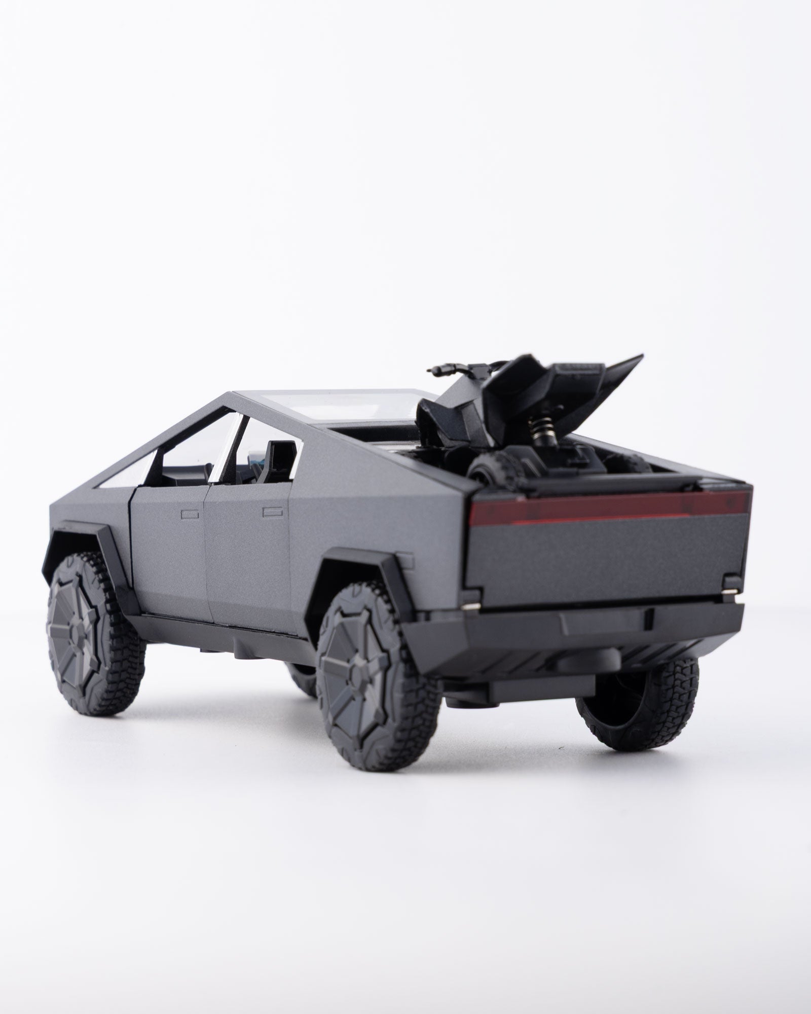 Tesla Cybertruck with Cyberquad Diecast Black Car 1:24 Scale - Ignition Prime