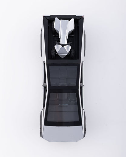 Tesla Cybertruck with Cyberquad Diecast Silver Car 1:24 Scale - Ignition Prime