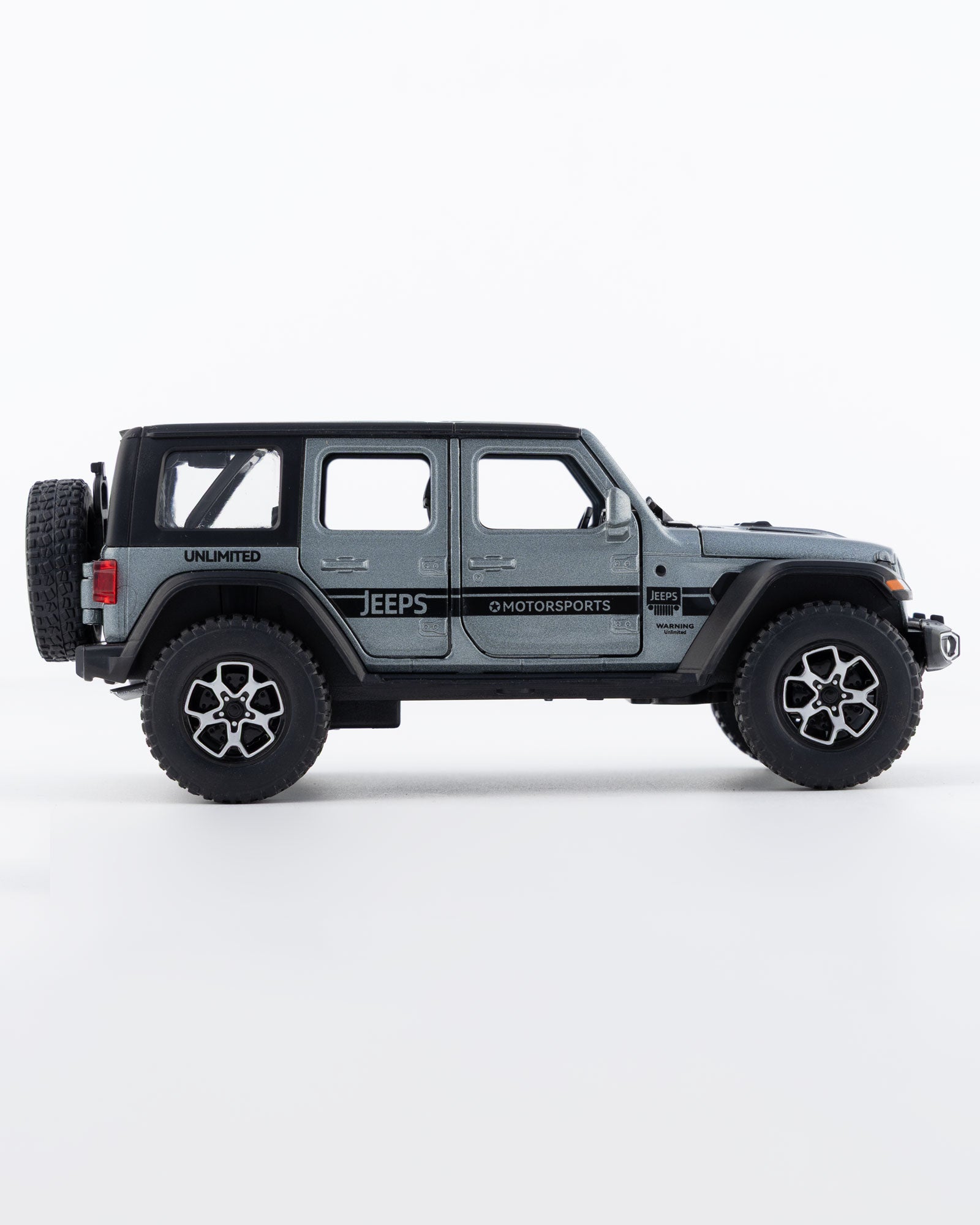Jeep Wrangler Unlimited 4-Door Diecast Grey Car 1:32 Scale - Ignition Prime