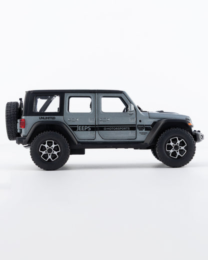 Jeep Wrangler Unlimited 4-Door Diecast Grey Car 1:32 Scale - Ignition Prime