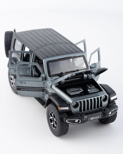 Jeep Wrangler Unlimited 4-Door Diecast Grey Car 1:32 Scale - Ignition Prime