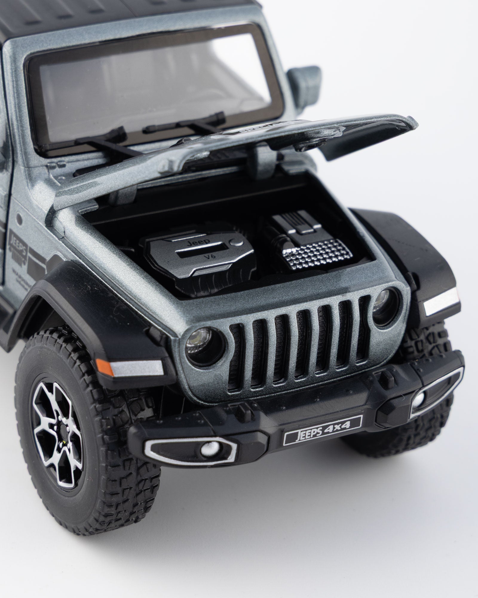 Jeep Wrangler Unlimited 4-Door Diecast Grey Car 1:32 Scale - Ignition Prime