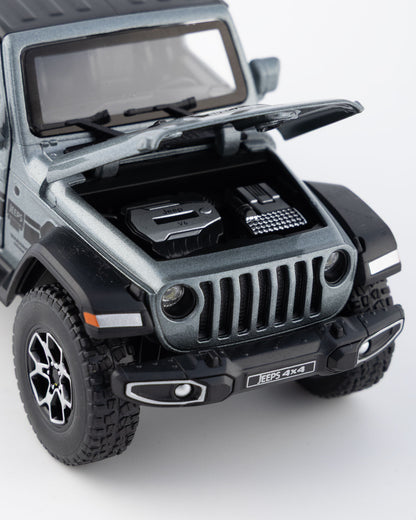 Jeep Wrangler Unlimited 4-Door Diecast Grey Car 1:32 Scale - Ignition Prime