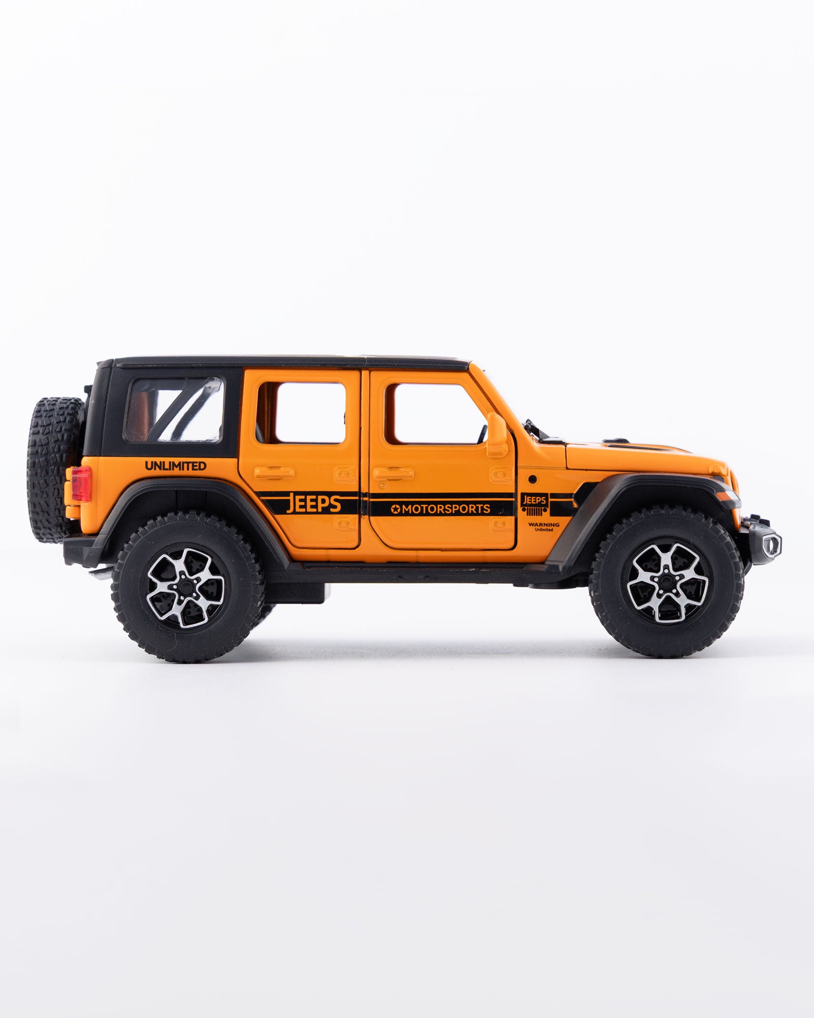 Jeep Wrangler Unlimited 4-Door Diecast Orange Car 1:32 Scale - Ignition Prime