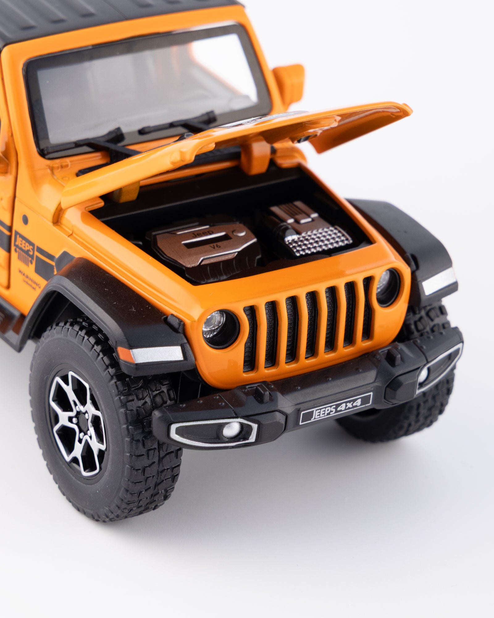 Jeep Wrangler Unlimited 4-Door Diecast Orange Car 1:32 Scale - Ignition Prime