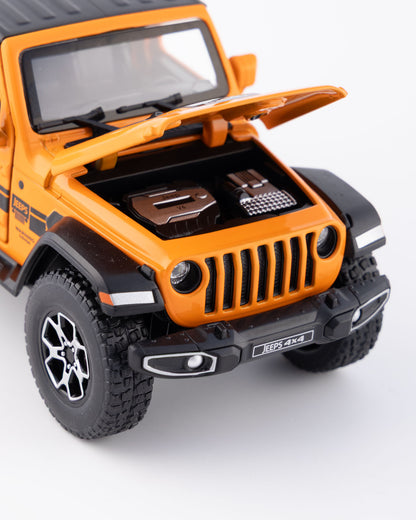 Jeep Wrangler Unlimited 4-Door Diecast Orange Car 1:32 Scale - Ignition Prime