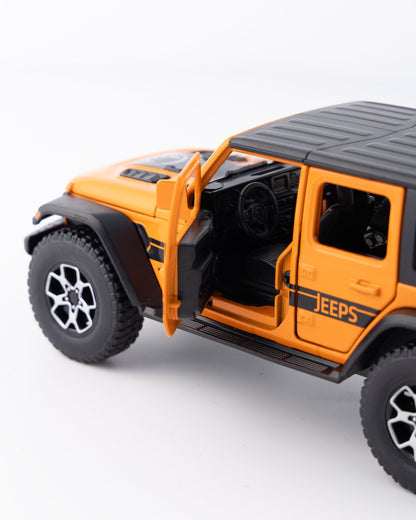 Jeep Wrangler Unlimited 4-Door Diecast Orange Car 1:32 Scale - Ignition Prime