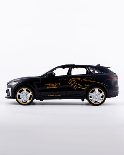 Jaguar F-Pace SVR Trophy Edition Diecast Black with Gold Stripes Car 1:24 Scale - Ignition Prime