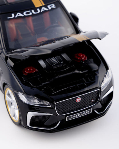 Jaguar F-Pace SVR Trophy Edition Diecast Black with Gold Stripes Car 1:24 Scale - Ignition Prime