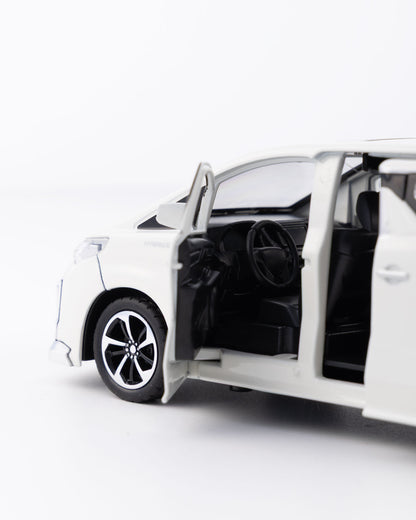 Toyota Alphard Executive Lounge Diecast White Car 1:32 Scale - Ignition Prime