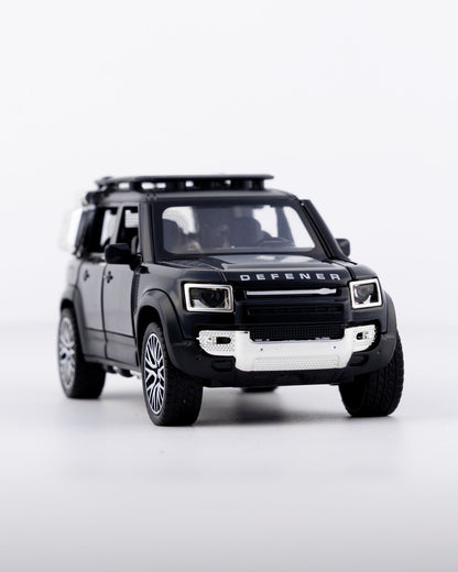 Land Rover Defender 110 Diecast Black Car 1:32 Scale - Ignition Prime
