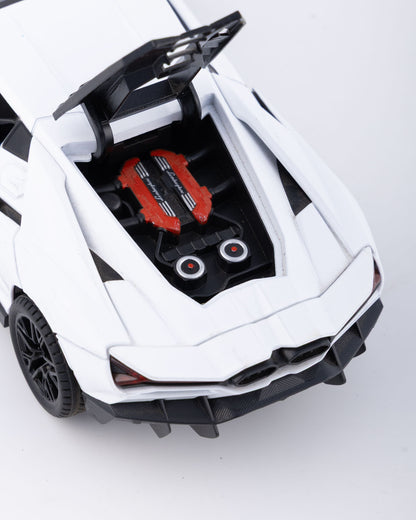 Lamborghini Revuelto Diecast White Car 1:24 Scale - Ignition Prime