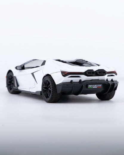 Lamborghini Revuelto Diecast White Car 1:24 Scale - Ignition Prime