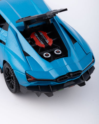 Lamborghini Revuelto Diecast Blue Car 1:24 Scale - Ignition Prime