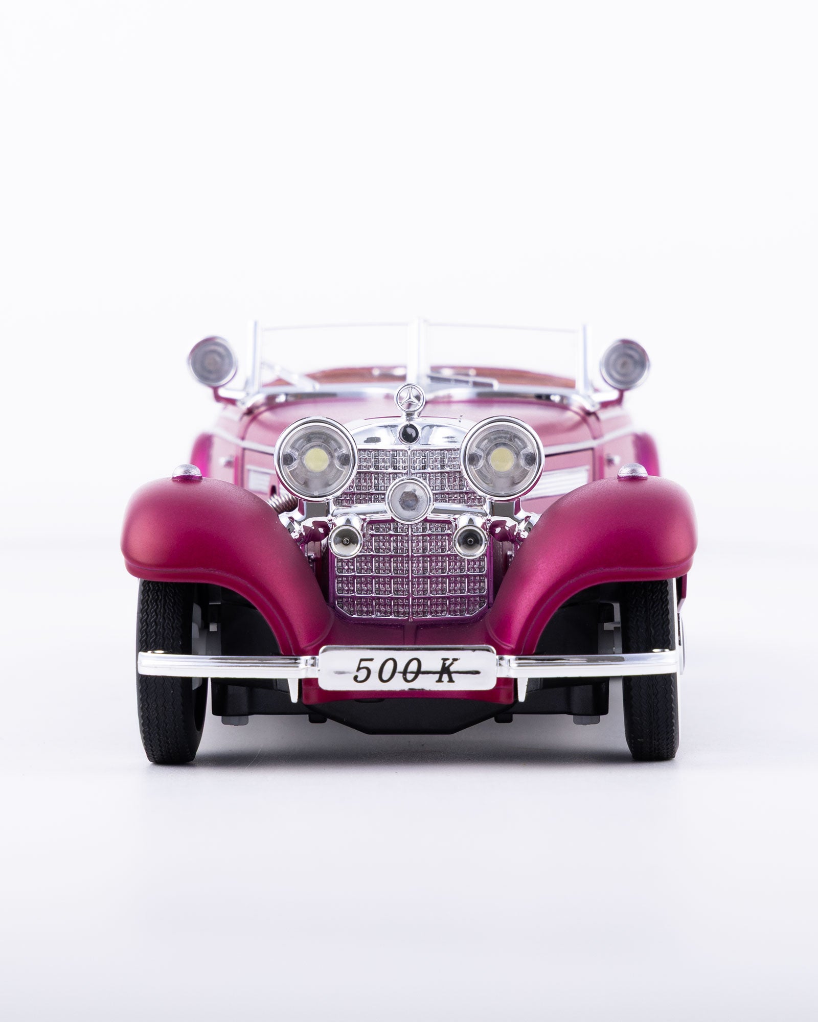 Mercedes-Benz 500K Cabriolet Diecast Purple Car 1:24 Scale - Ignition Prime