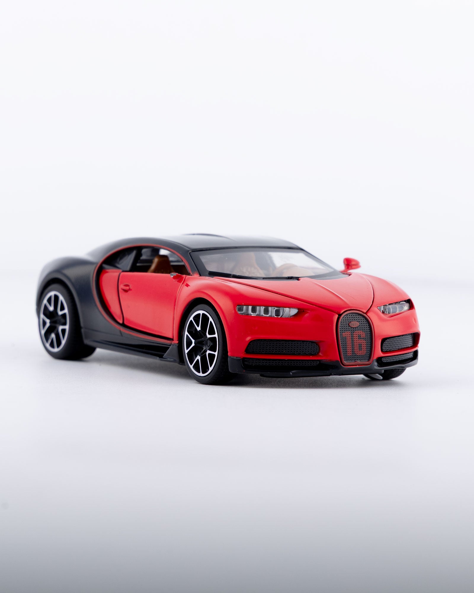 Bugatti Chiron Diecast Black And Red Car 1:24 Scale - Ignition Prime