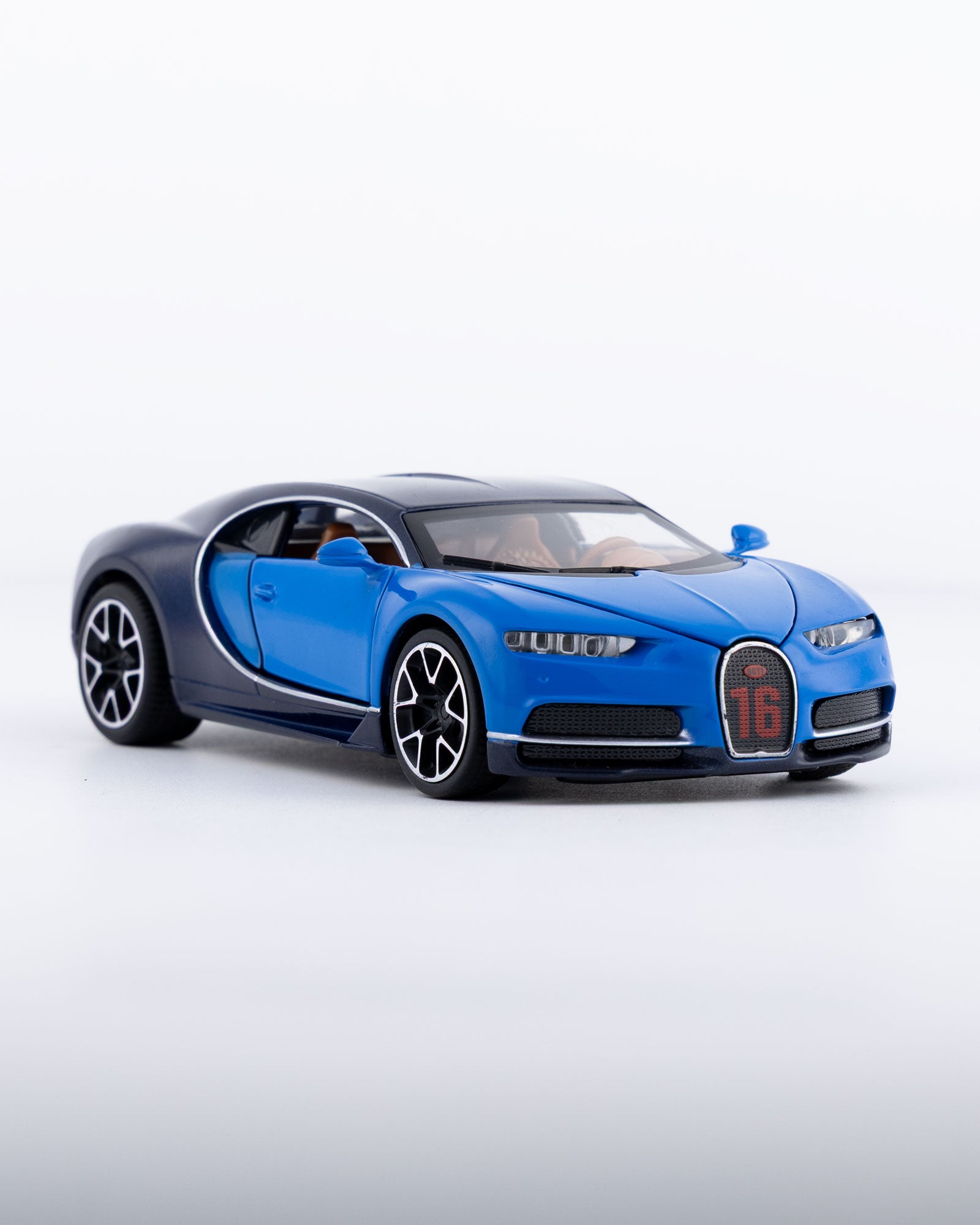 Bugatti Chiron Diecast Black And Blue Car 1:24 Scale - Ignition Prime