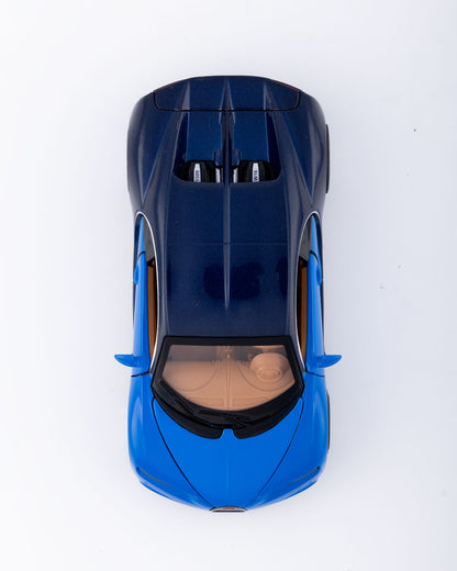 Bugatti Chiron Diecast Black And Blue Car 1:24 Scale - Ignition Prime