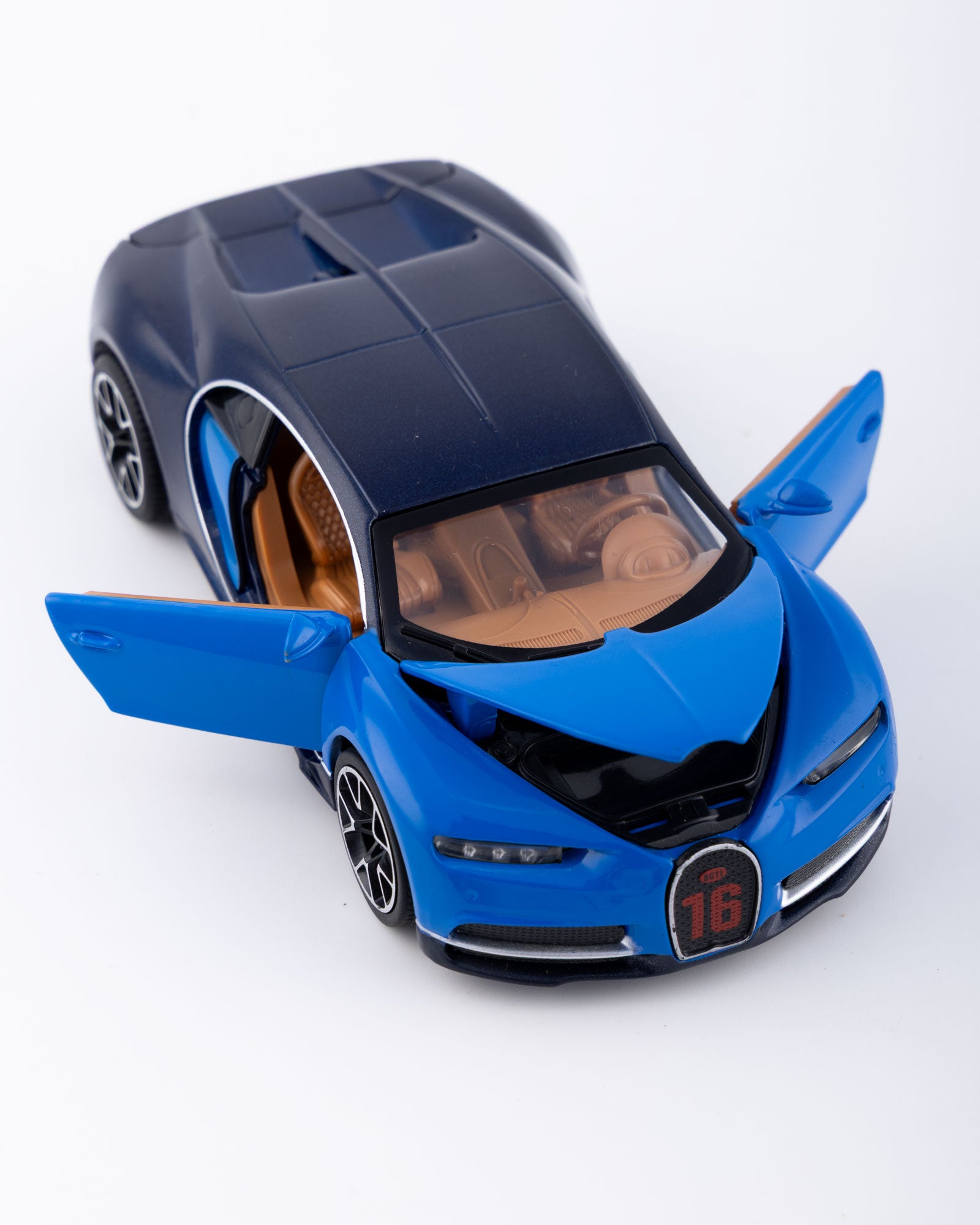 Bugatti Chiron Diecast Black And Blue Car 1:24 Scale - Ignition Prime