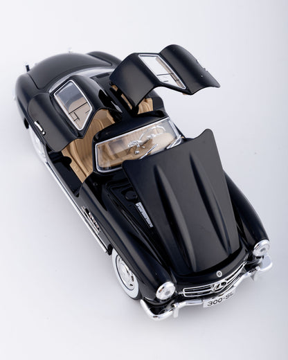 Mercedes-Benz 300SL Gullwing Diecast Black Car 1:24 Scale - Ignition Prime