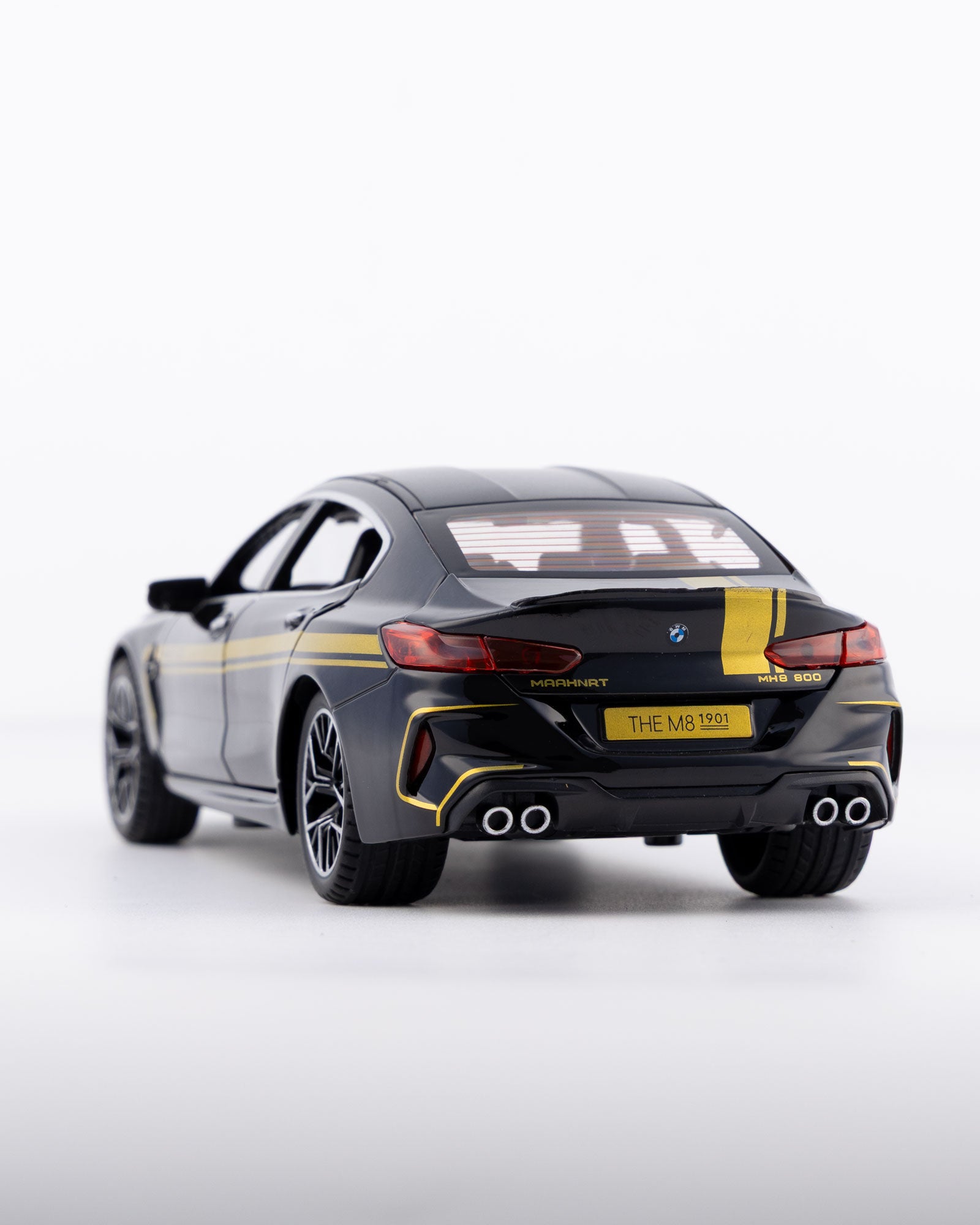 BMW M8 Gran Coupe Manhart Edition Diecast Black Car 1:24 Scale - Ignition Prime
