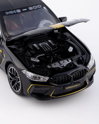BMW M8 Gran Coupe Manhart Edition Diecast Black Car 1:24 Scale - Ignition Prime