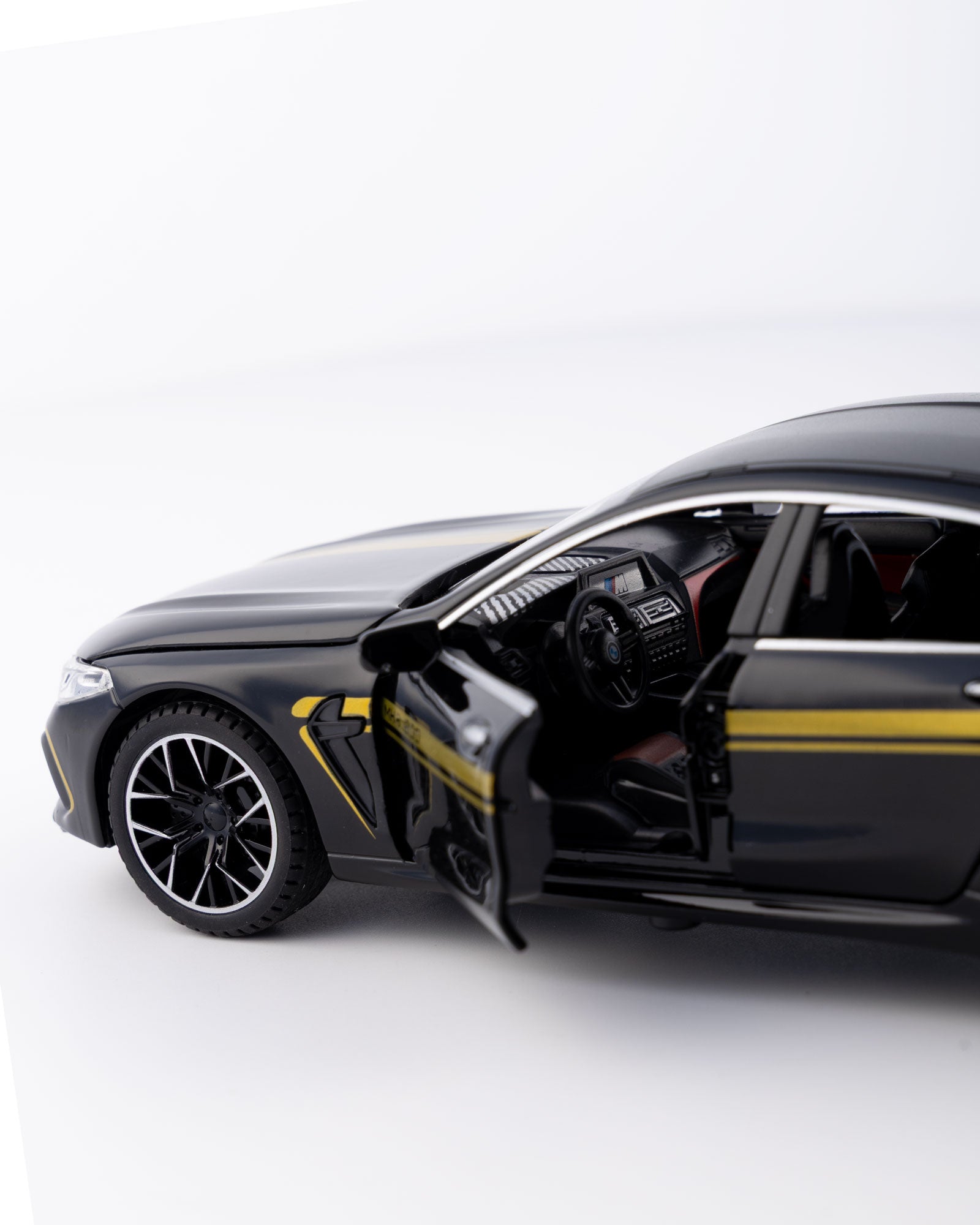 BMW M8 Gran Coupe Manhart Edition Diecast Black Car 1:24 Scale - Ignition Prime