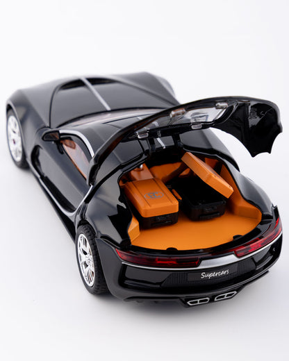 Bugatti La Voiture Noire Atlantic Diecast Black Car 1:24 Scale - Ignition Prime