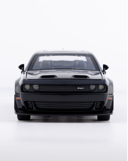 Dodge Challenger SRT Hellcat Widebody Diecast Black Car 1:24 Scale - Ignition Prime