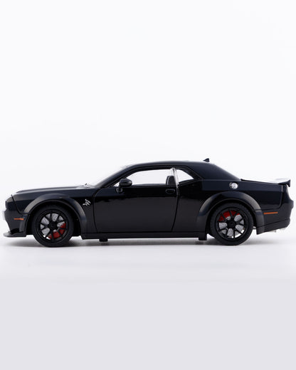 Dodge Challenger SRT Hellcat Widebody Diecast Black Car 1:24 Scale - Ignition Prime