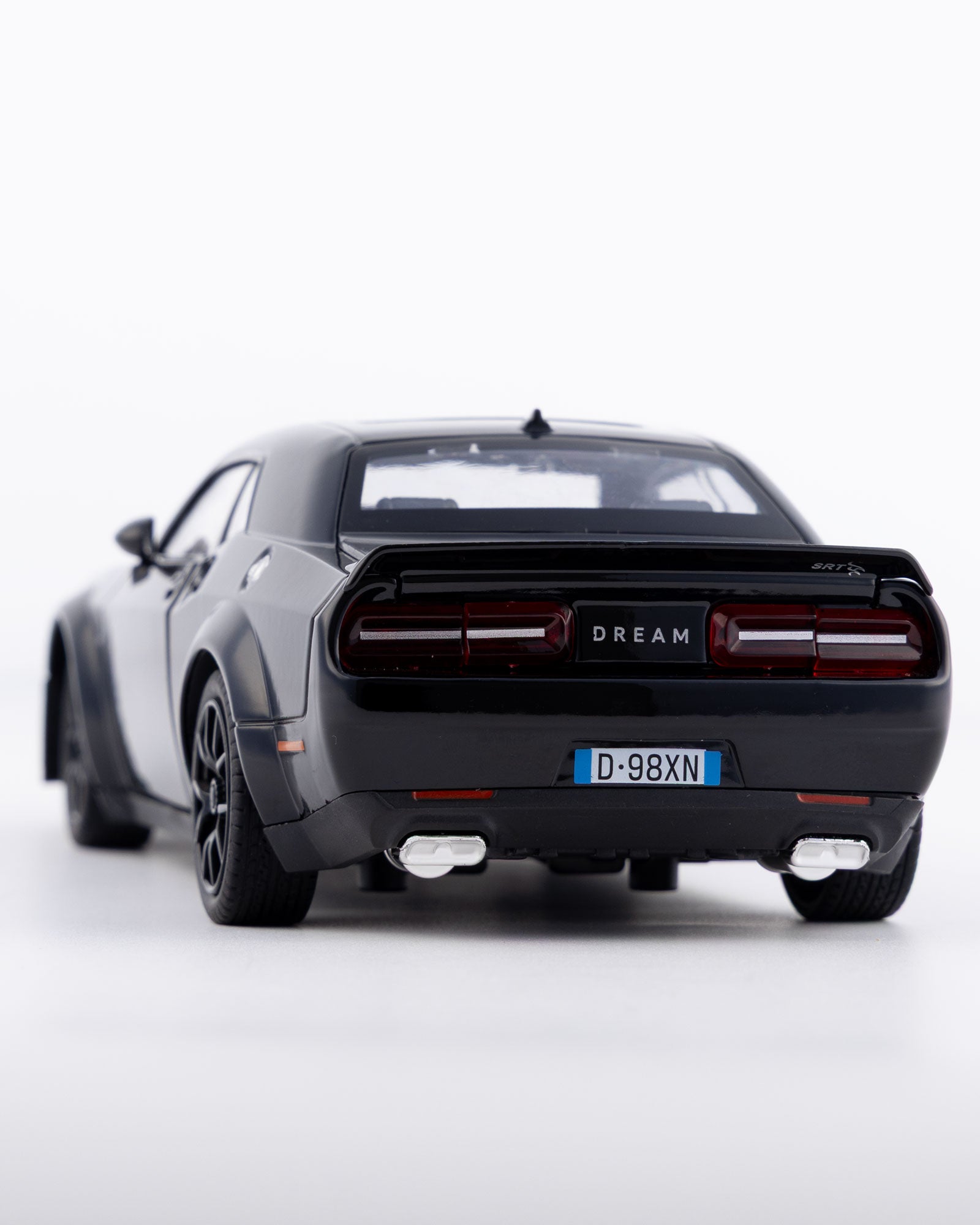 Dodge Challenger SRT Hellcat Widebody Diecast Black Car 1:24 Scale - Ignition Prime