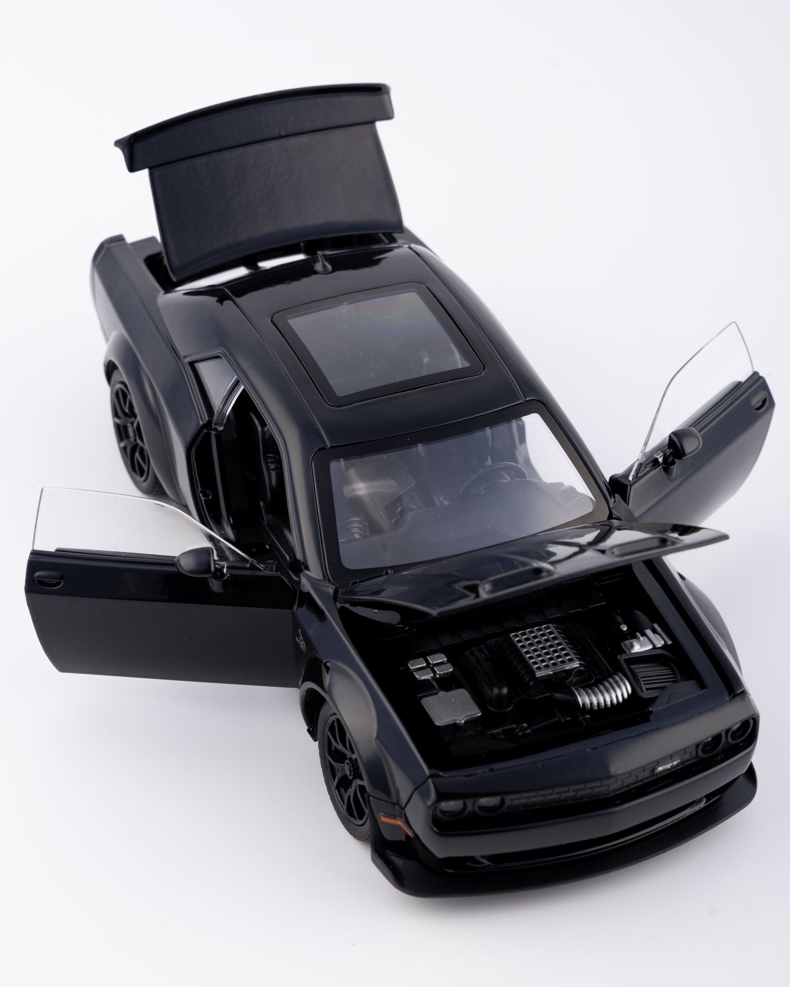 Dodge Challenger SRT Hellcat Widebody Diecast Black Car 1:24 Scale - Ignition Prime