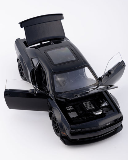 Dodge Challenger SRT Hellcat Widebody Diecast Black Car 1:24 Scale - Ignition Prime