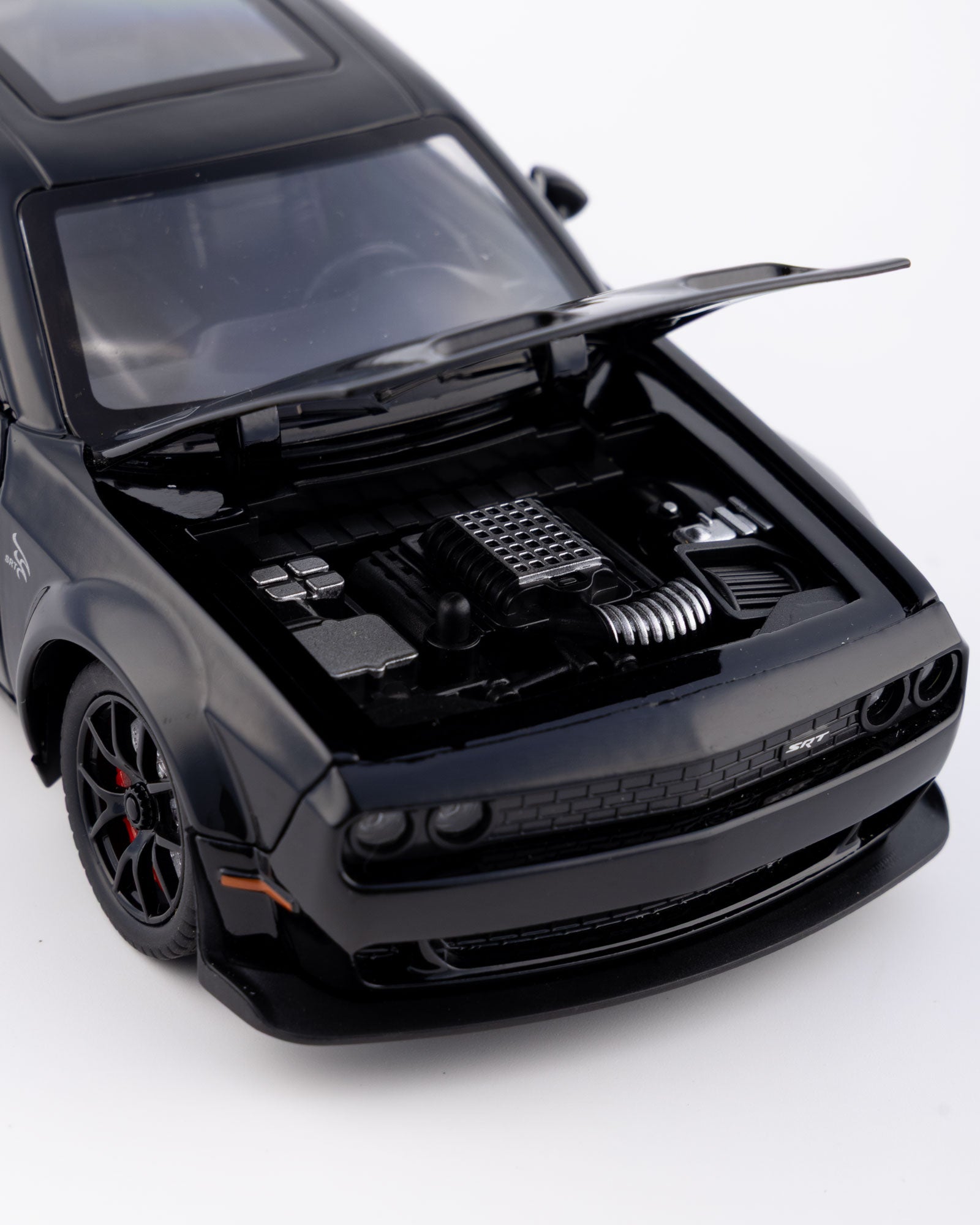 Dodge Challenger SRT Hellcat Widebody Diecast Black Car 1:24 Scale - Ignition Prime