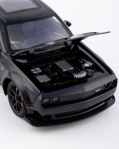Dodge Challenger SRT Hellcat Widebody Diecast Black Car 1:24 Scale - Ignition Prime