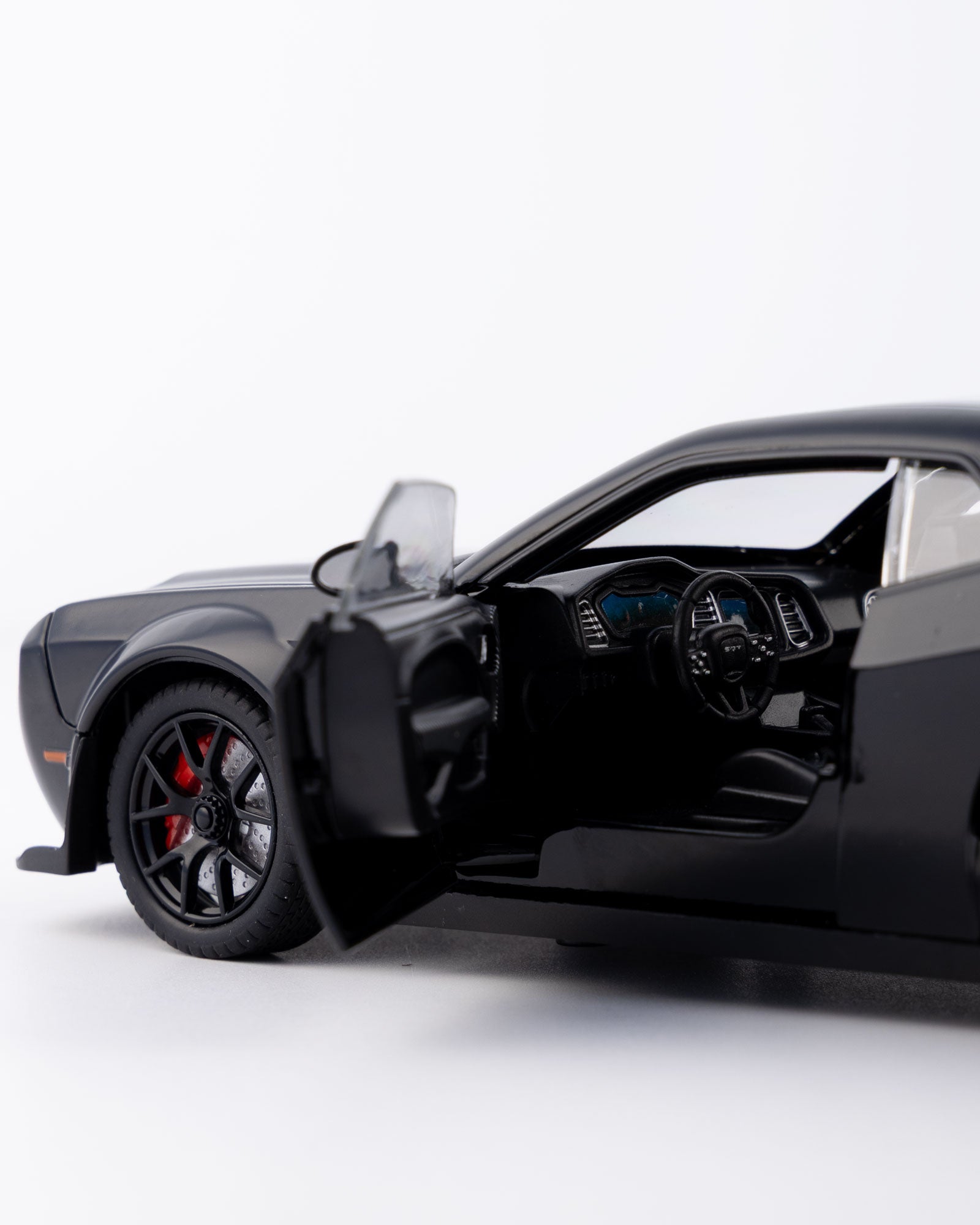 Dodge Challenger SRT Hellcat Widebody Diecast Black Car 1:24 Scale - Ignition Prime