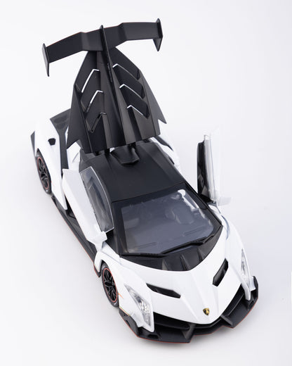 Lamborghini Veneno Diecast White Car 1:24 Scale - Ignition Prime