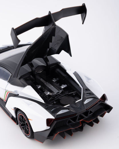 Lamborghini Veneno Diecast White Car 1:24 Scale - Ignition Prime