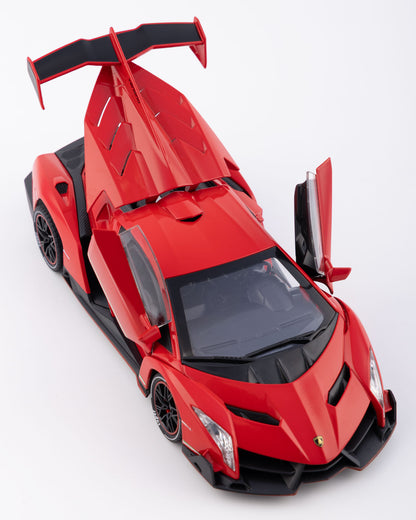 Lamborghini Veneno Diecast Red Car 1:24 Scale - Ignition Prime