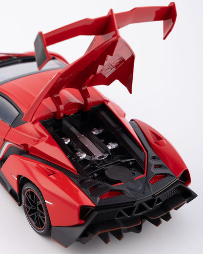 Lamborghini Veneno Diecast Red Car 1:24 Scale - Ignition Prime