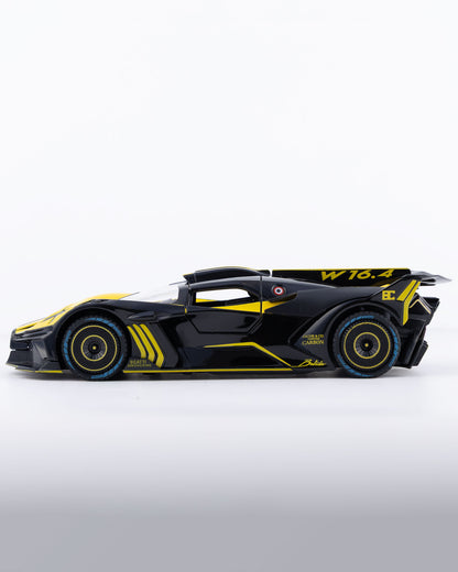 Bugatti Bolide Diecast Yellow Car 1:24 Scale - Ignition Prime