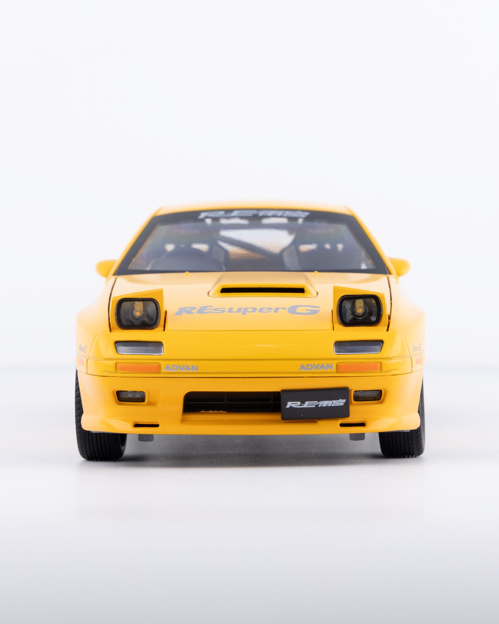 Mazda RX-7 FC3S RE Amemiya Diecast Yellow Car 1:24 Scale - Ignition Prime