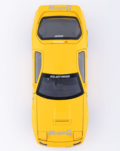 Mazda RX-7 FC3S RE Amemiya Diecast Yellow Car 1:24 Scale - Ignition Prime