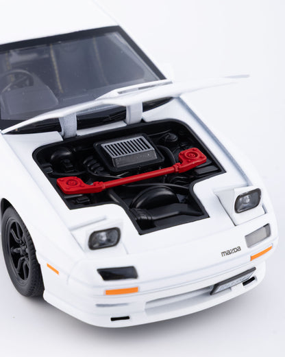 Mazda RX-7 FC3S RE Amemiya Diecast White Car 1:24 Scale - Ignition Prime